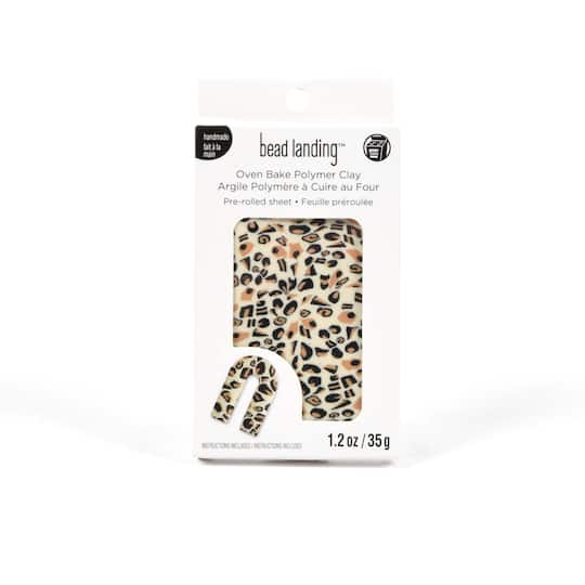 Gold Leopard Oven Bake Polymer Clay by Bead Landing&#x2122;